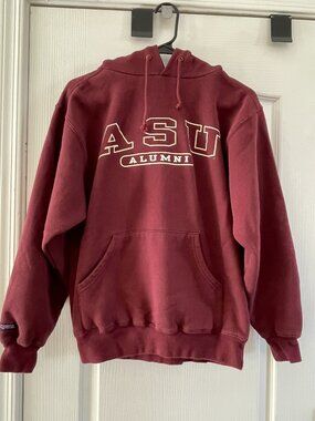 Jansport ASU Alumni Hoodie Size Small S Maroon Arizona State University Sweatshi